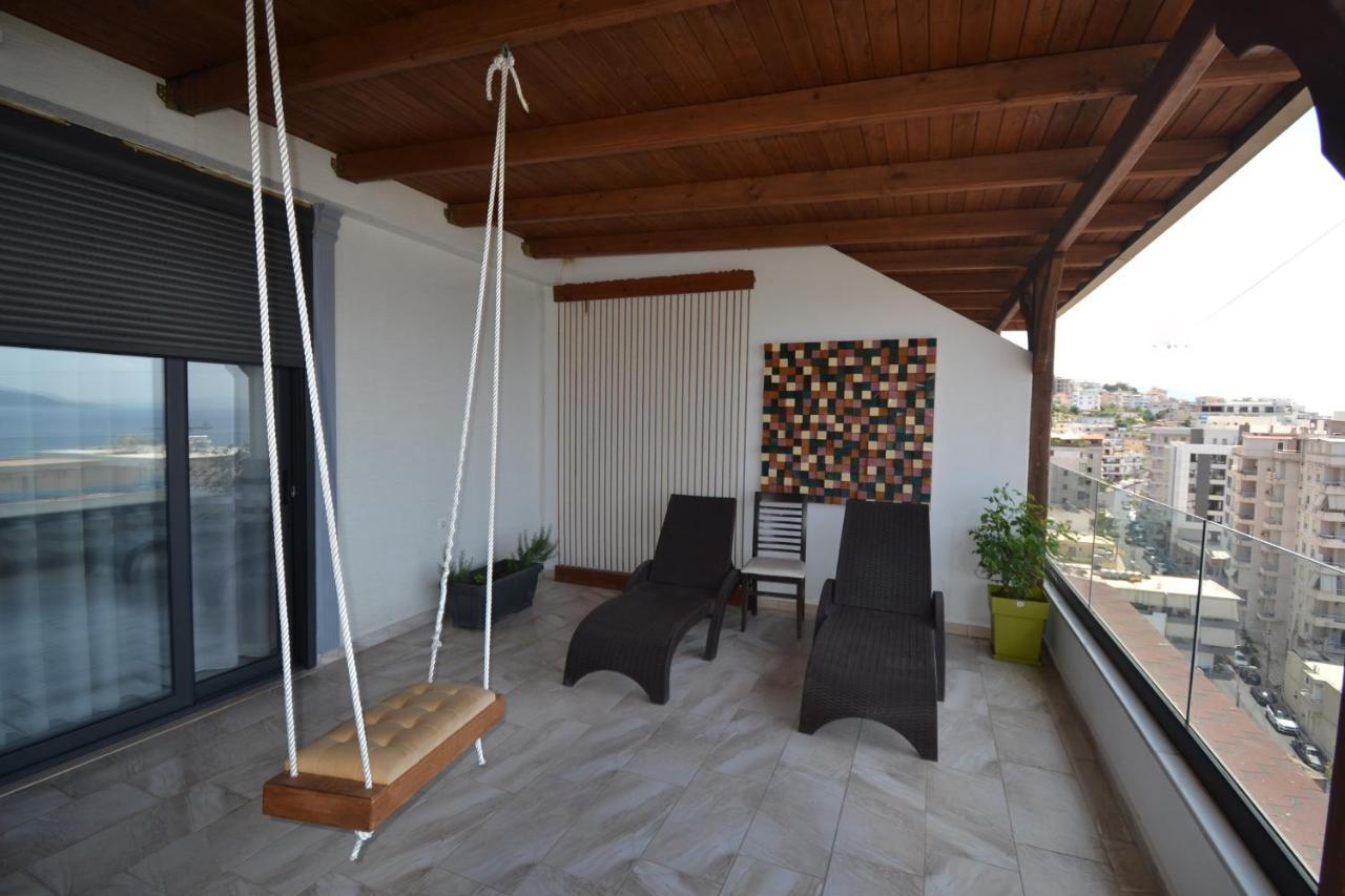 Luxury Penthouse B&E Apartment Sarande Bagian luar foto